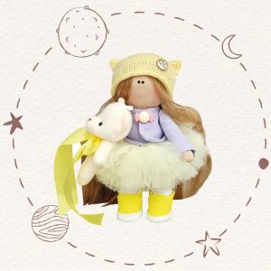Interjerinė lėlė su meškinu